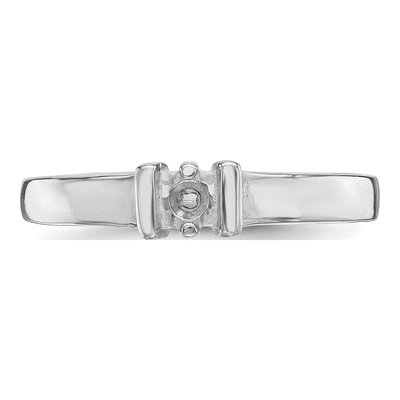 14K White Gold 1-Stone Mother's Ring Mounting – view 7