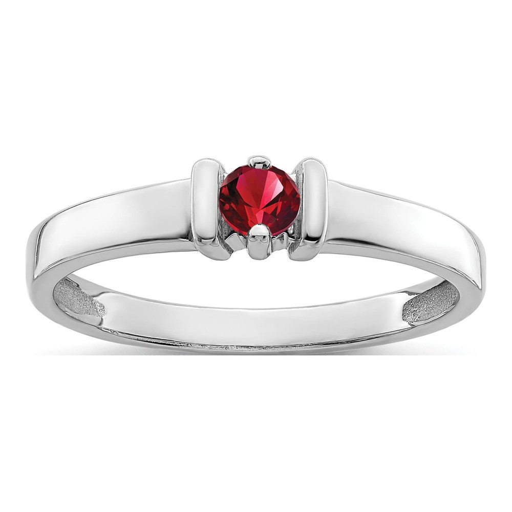 14K White Gold 1-Stone Mother's Ring Mounting
