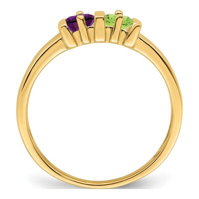 14K Yellow Gold 2-Stone Mother's Ring Mounting – view 3