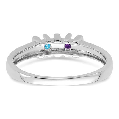 14K White Gold 2-Stone Mother's Ring – view 6