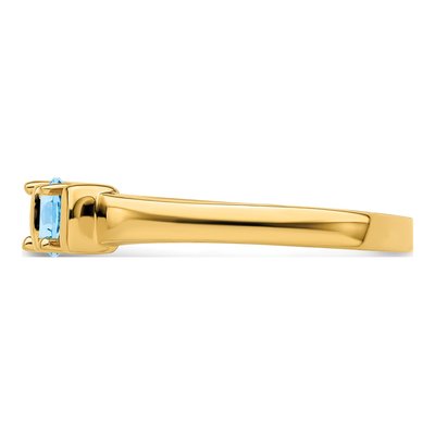 14K Yellow Gold 3-Stone Mother's Ring Mounting – view 4