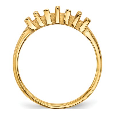 14K Yellow Gold 3-Stone Mother's Ring Mounting – view 8