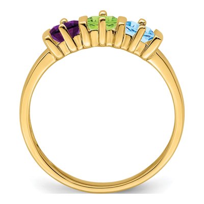 14K Yellow Gold Family Mother's Ring – view 3