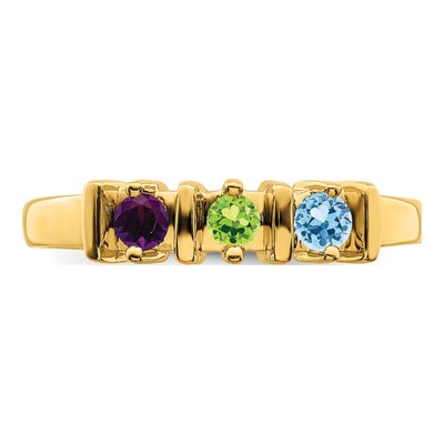 14K Yellow Gold Family Mother's Ring – view 5