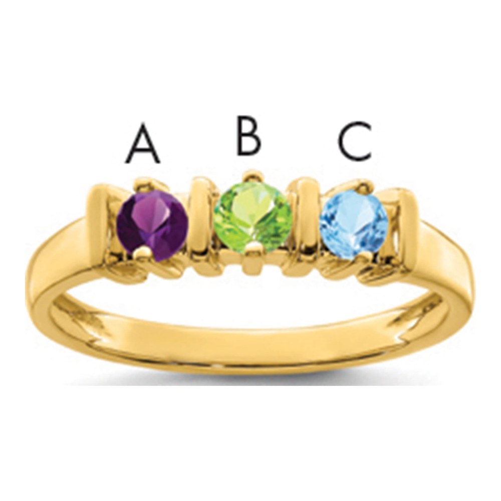 14K Yellow Gold Family Mother's Ring