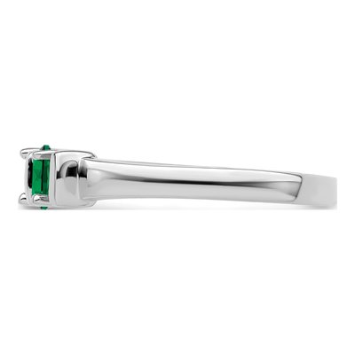 Sterling Silver or 14K White Gold 3-Stone Mother's Ring – view 3
