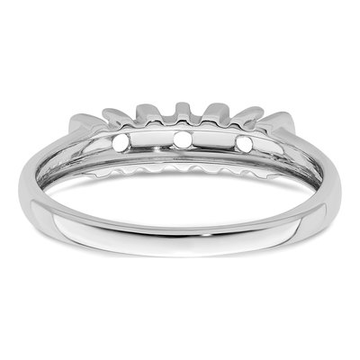Sterling Silver or 14K White Gold 3-Stone Mother's Ring – view 5