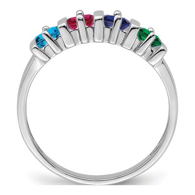 Sterling Silver or 14K White Gold 4-Stone Mother's Ring – view 3