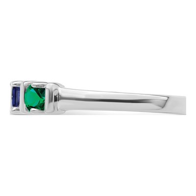 Sterling Silver or 14K White Gold 4-Stone Mother's Ring – view 4