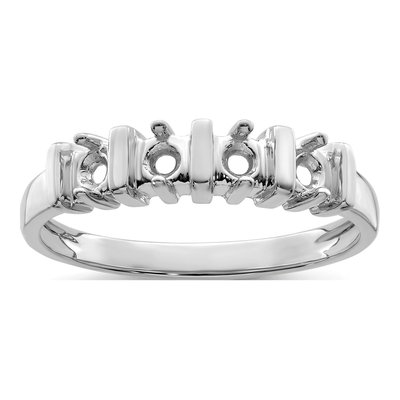 Sterling Silver or 14K White Gold 4-Stone Mother's Ring – view 8