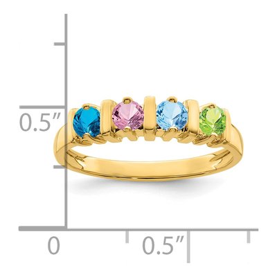 14K Yellow Gold Personalized Family Ring – view 6