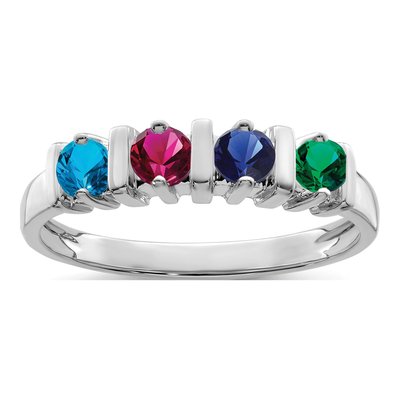14K White Gold Family Ring – view 2