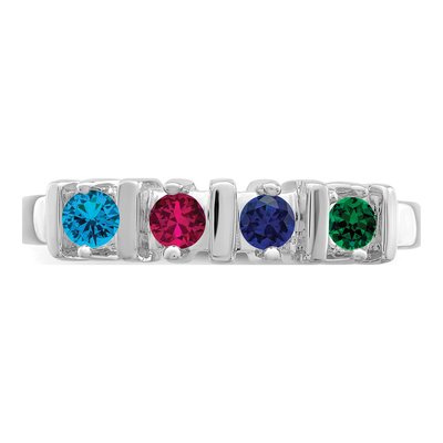 14K White Gold Family Ring – view 5