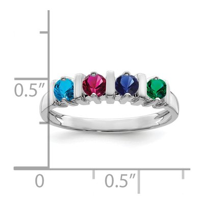 14K White Gold Family Ring – view 6