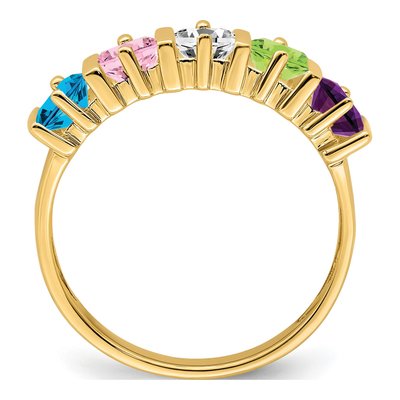 14K Yellow Gold 5-Stone Mother's Ring Mounting – view 3