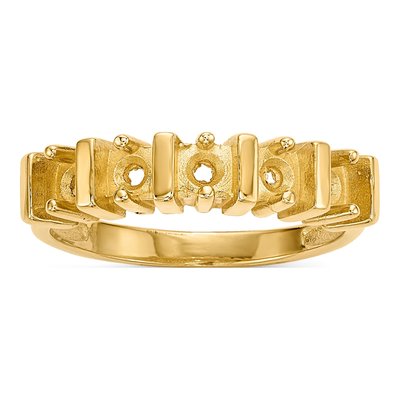 14K Yellow Gold 5-Stone Mother's Ring Mounting – view 7