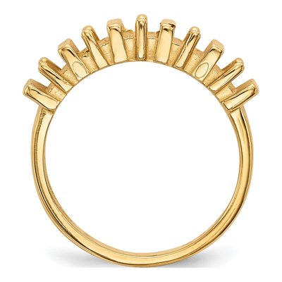 14K Yellow Gold 5-Stone Mother's Ring Mounting – view 8