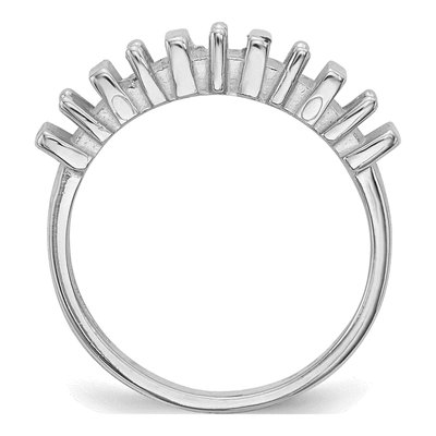 14K White Gold 5-Stone Mother's Ring Mounting – view 2