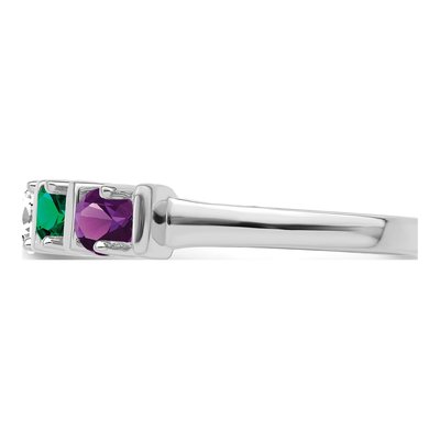 14K White Gold 5-Stone Mother's Ring – view 4