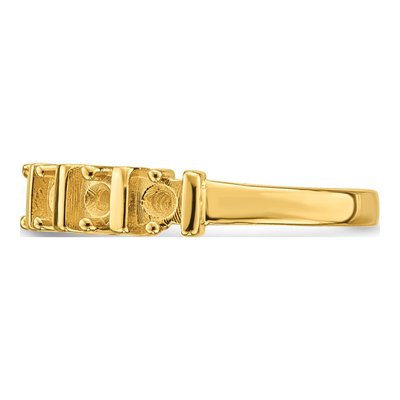 14K Yellow Gold 6-Stone Mother's Ring Mounting – view 3