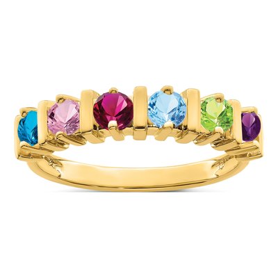 14K Yellow Gold Family Mother's Ring – view 2