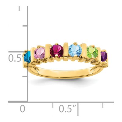 14K Yellow Gold Family Mother's Ring – view 6