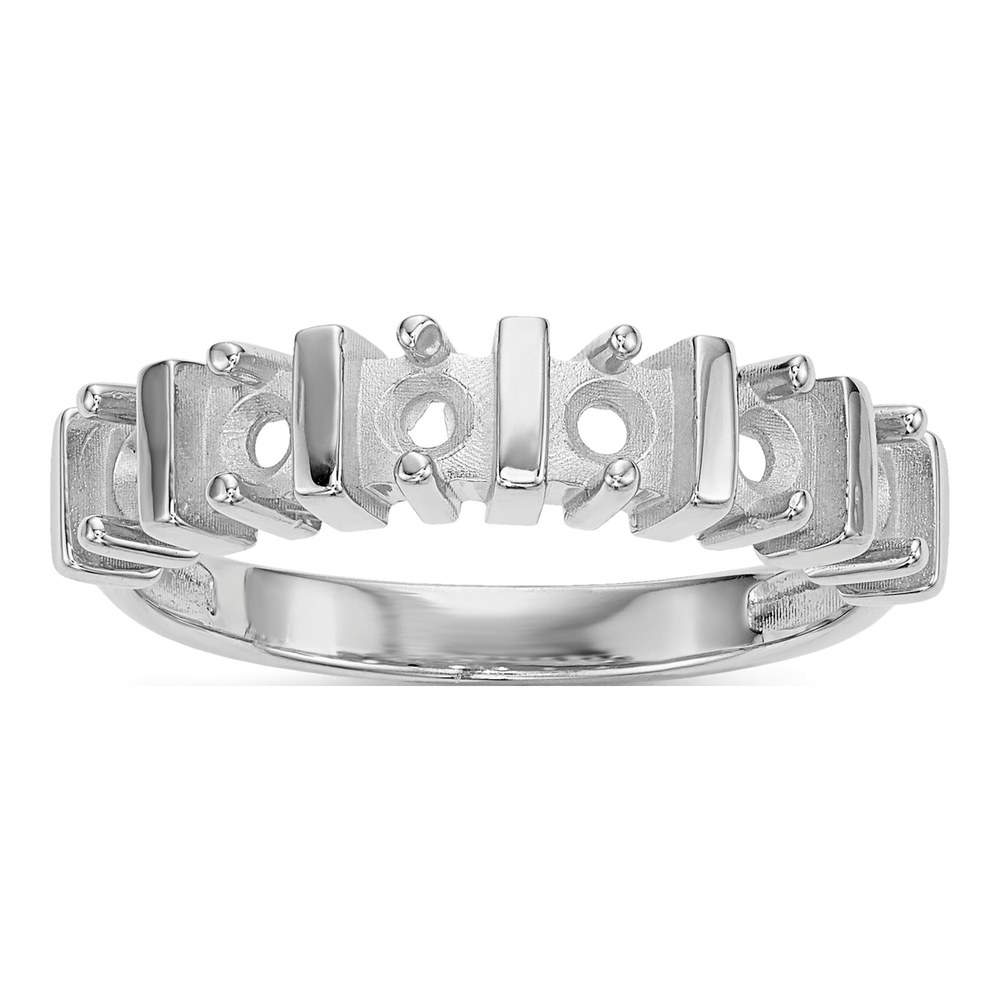14K White Gold 6-Stone Mother's Ring Mounting