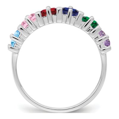14K White Gold Custom Family Ring – view 3