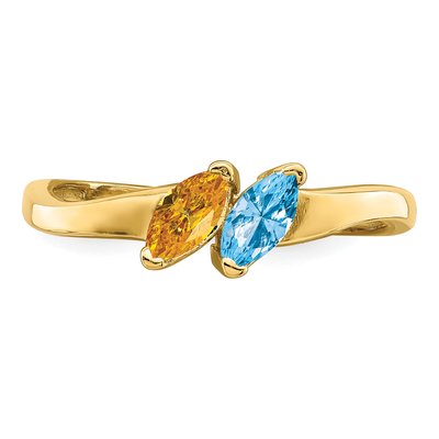 14K Yellow Gold Customizable Family Ring – view 5