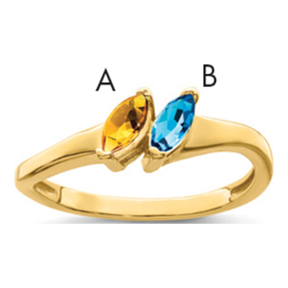 14K Yellow Gold Customizable Family Ring