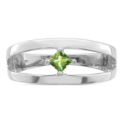 Sterling Silver or 14K White Gold Mother's Ring – view 5