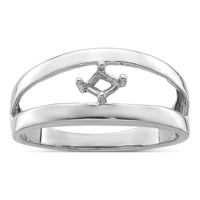 Sterling Silver or 14K White Gold Mother's Ring – view 7