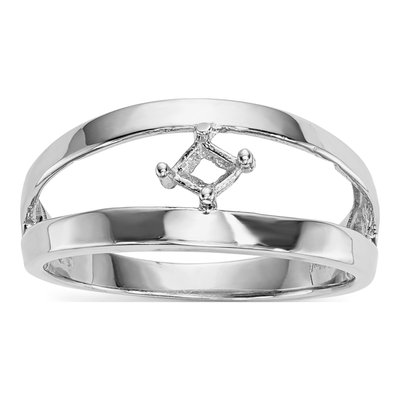 14K White Gold Family Ring Mounting – view 7