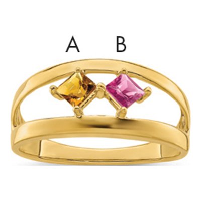 14K Yellow Gold Family Ring Mounting – view 2