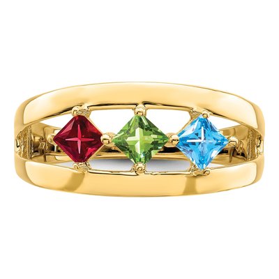 14K Yellow Gold Family Ring Mounting – view 6