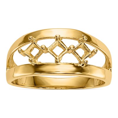 14K Yellow Gold Family Ring Mounting – view 7