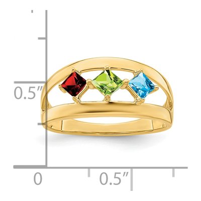14K Yellow Gold Customizable Family Ring – view 6