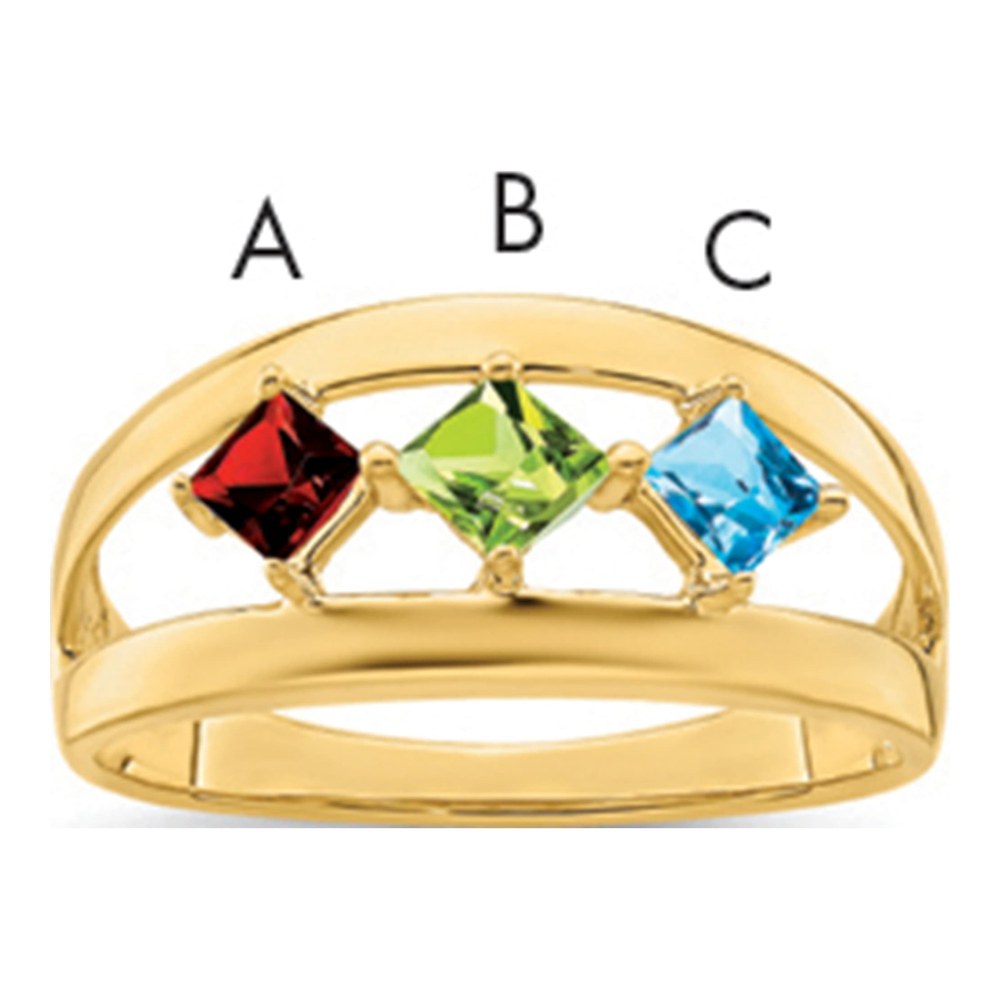 14K Yellow Gold Customizable Family Ring