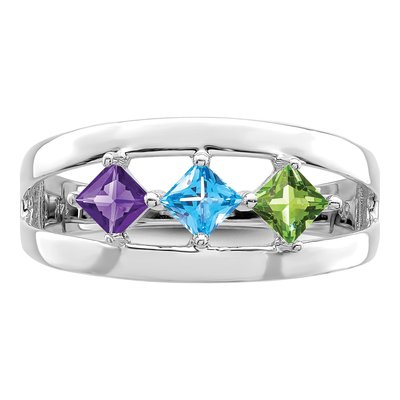 14K White Gold Family Ring Mounting – view 5