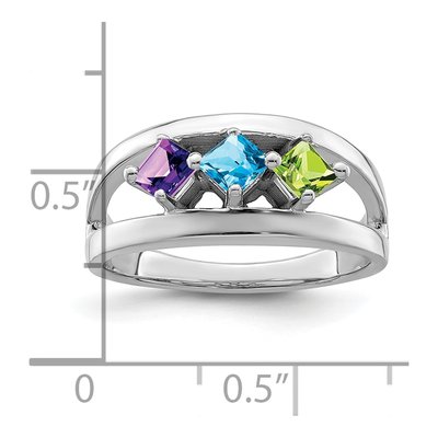 14K White Gold Family Ring Mounting – view 6
