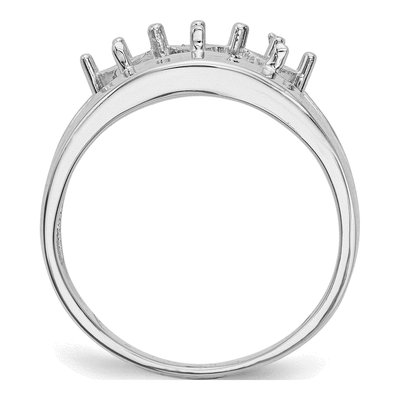 14K White Gold Family Ring Mounting – view 8