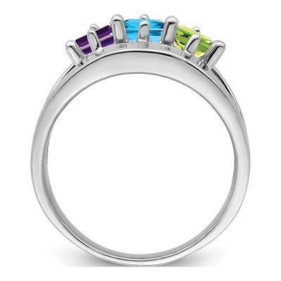 14K White Gold Family Ring – view 3