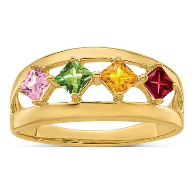 14K Yellow Gold Custom Family Ring – view 2