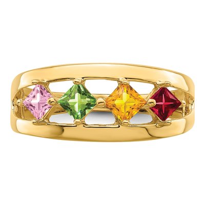 14K Yellow Gold Custom Family Ring – view 4