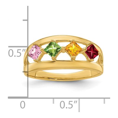 14K Yellow Gold Custom Family Ring – view 7