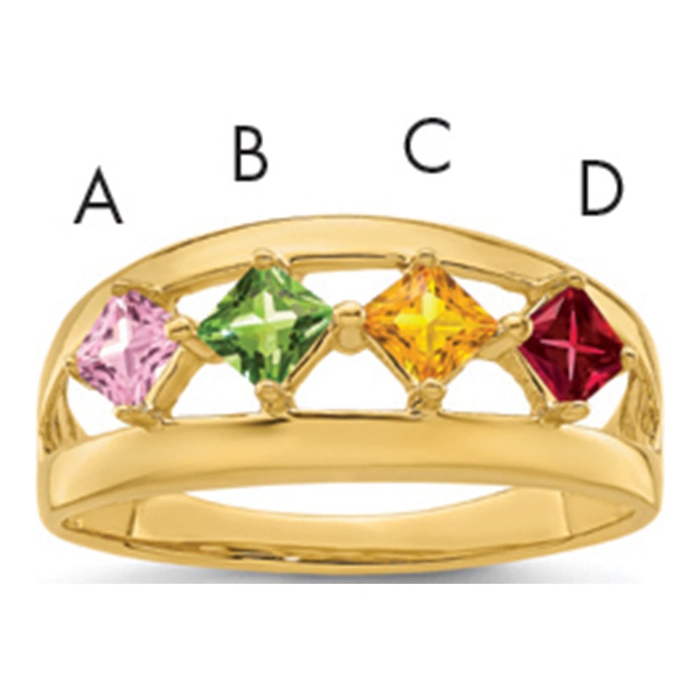 14K Yellow Gold Custom Family Ring