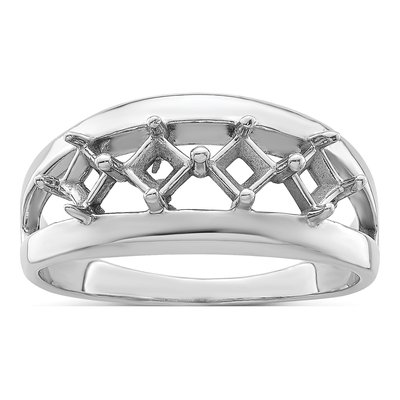 Sterling Silver or 14K White Gold Personalized Family Ring – view 7