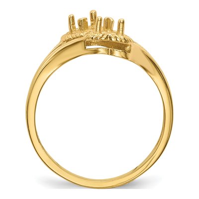 14K Yellow Gold Family Ring Mounting – view 3