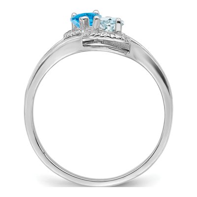 Sterling Silver 2-Stone Mother's Ring – view 3
