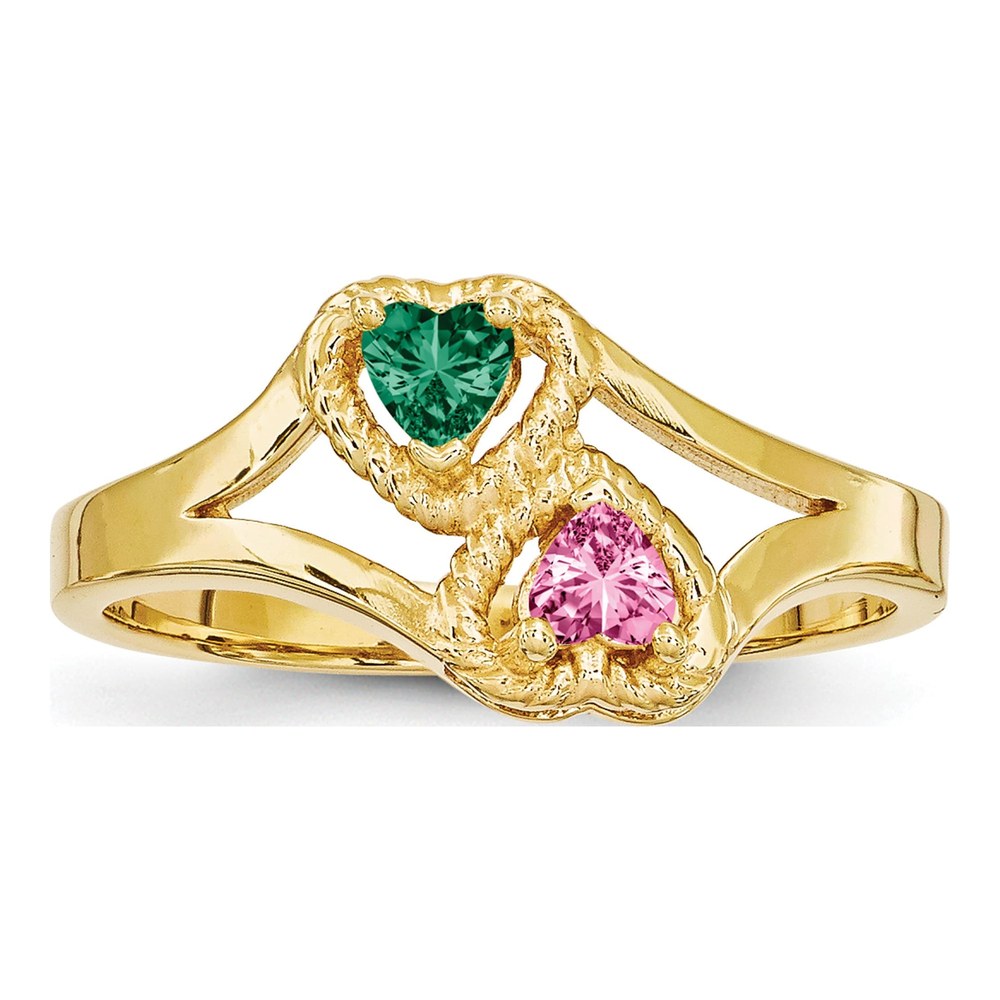 14K Synthetic Family Jewelry Ring